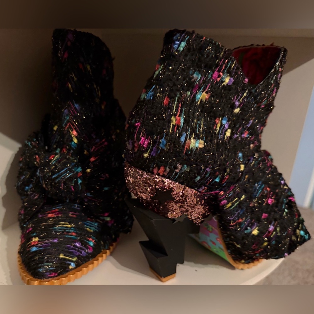 Irregular Choice Rare Statement Heels Power Surge Ankle Boots, Size 9 (US)